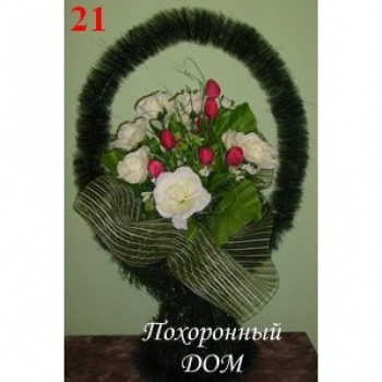 Корзина средняя композиция 2 (роза+тюльпаны) №21